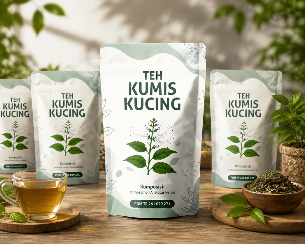 Kemasan Teh Kumis Kucing